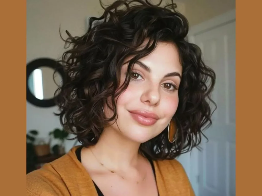 Curly Shoulder Bob